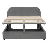 Upholstered Platform Bed With Hydraulic Storage System
