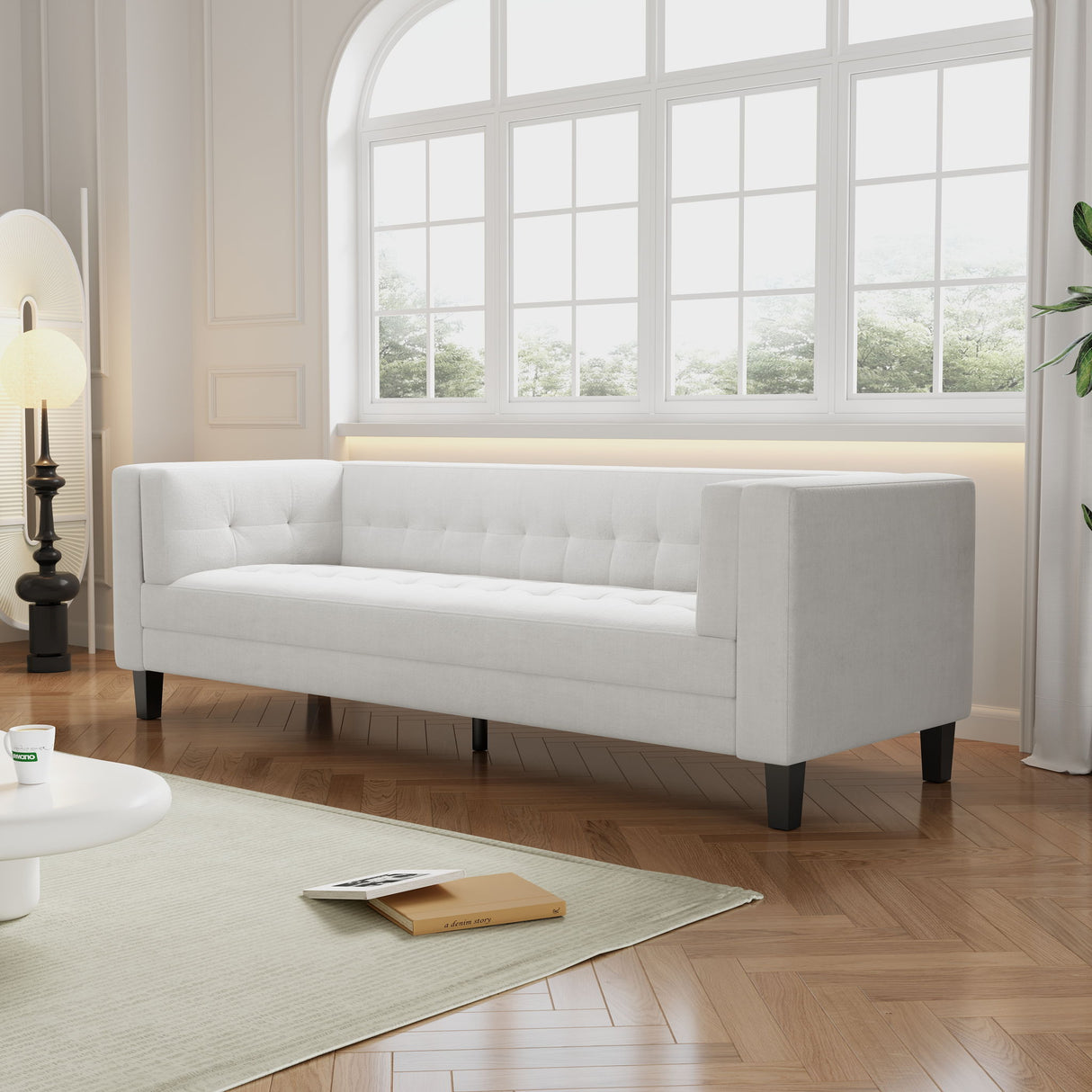 3 Seater Upholstered Tufted Sofa