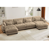 Super Comfort Oversized Modular Sectional Sofa With Movable Ottoman
