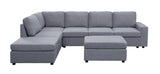 Marley - 7 Seat Reversible Modular Sectional Sofa With Ottoman
