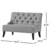 Nicole - French Style Upholstered Loveseat With Tufted Backrest
