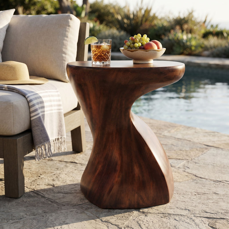 Twisted Sculptural Side Table Indoor / Outdoor