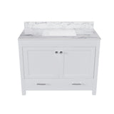 43" Bathroom Vanity Multi Functional Cabinet - White