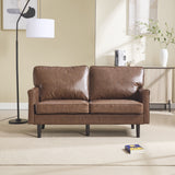 Mid Century Modern Loveseat Sofa With USB Ports, Removable Pillow Cover