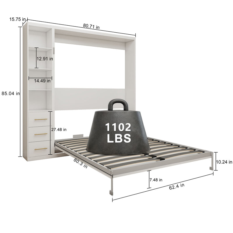 Folding Vertical Murphy Wall Bed