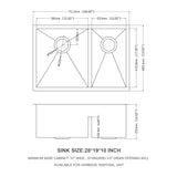 Modern Double Bowl Undermount Sink Design With 10" Deep Basins