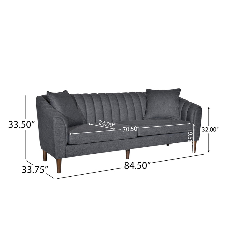 Contemporary 3 Seater Sofa With Accents