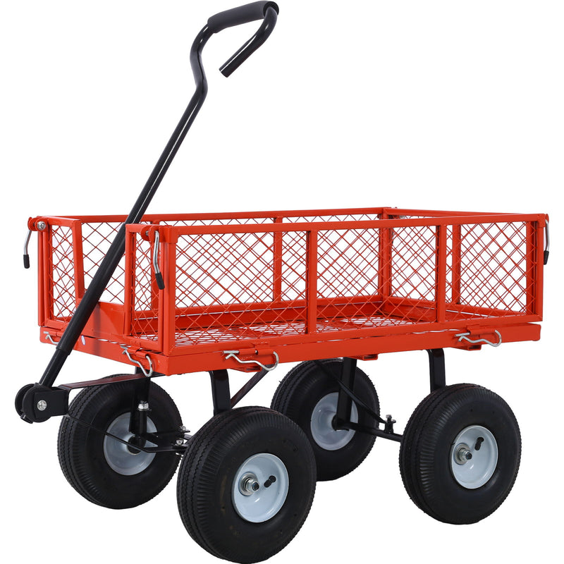 Heavy Duty Steel Garden Cart With Sides