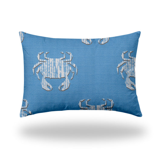 CRABBY Indoor/Outdoor Soft Royal Pillow, Sewn Closed, 14x20