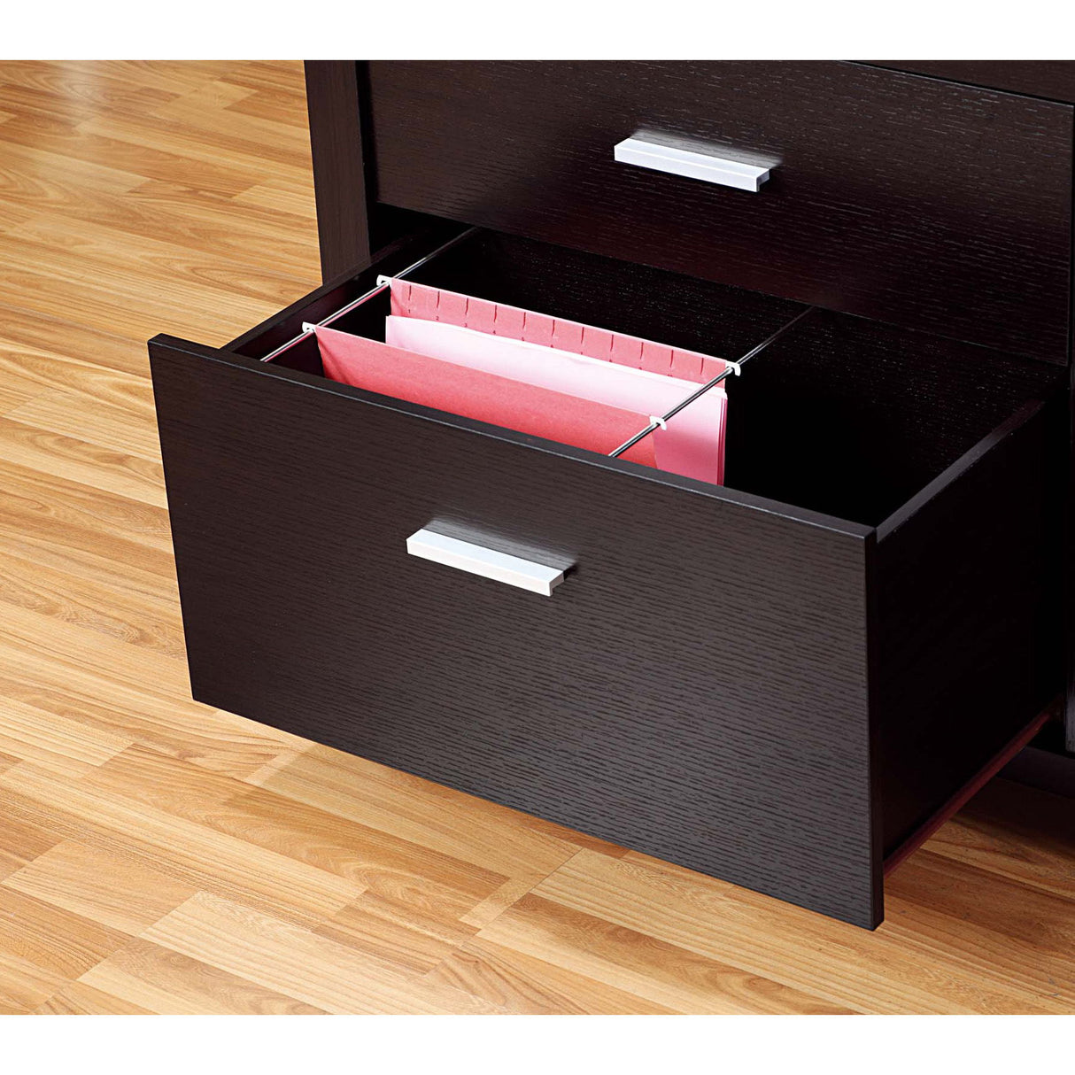 Home Office Mobile File Credenza With 2 Drawers, 2 Door Cabinet