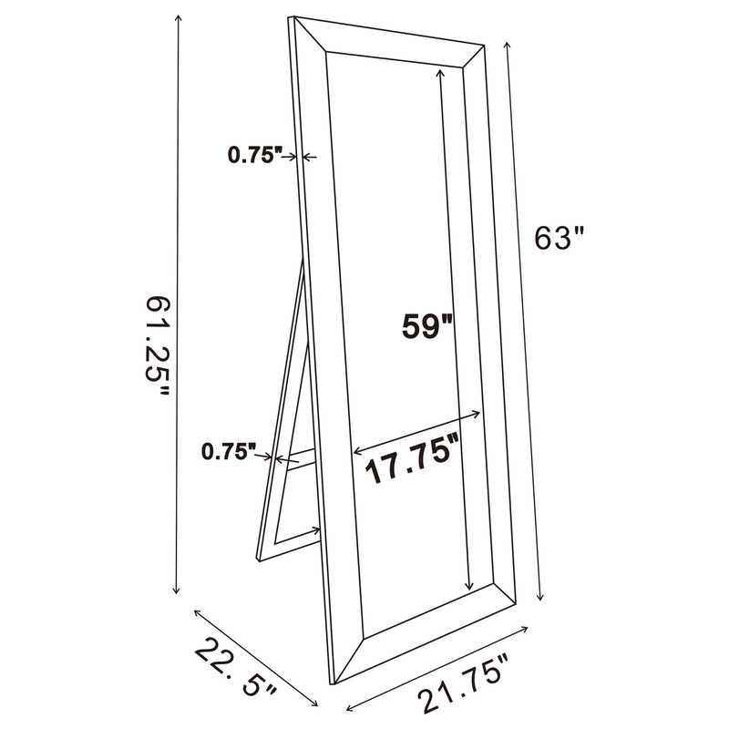 Aika - Standing Mirror - Silver