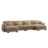 Super Comfort Oversized Modular Sectional Sofa With Movable Ottoman