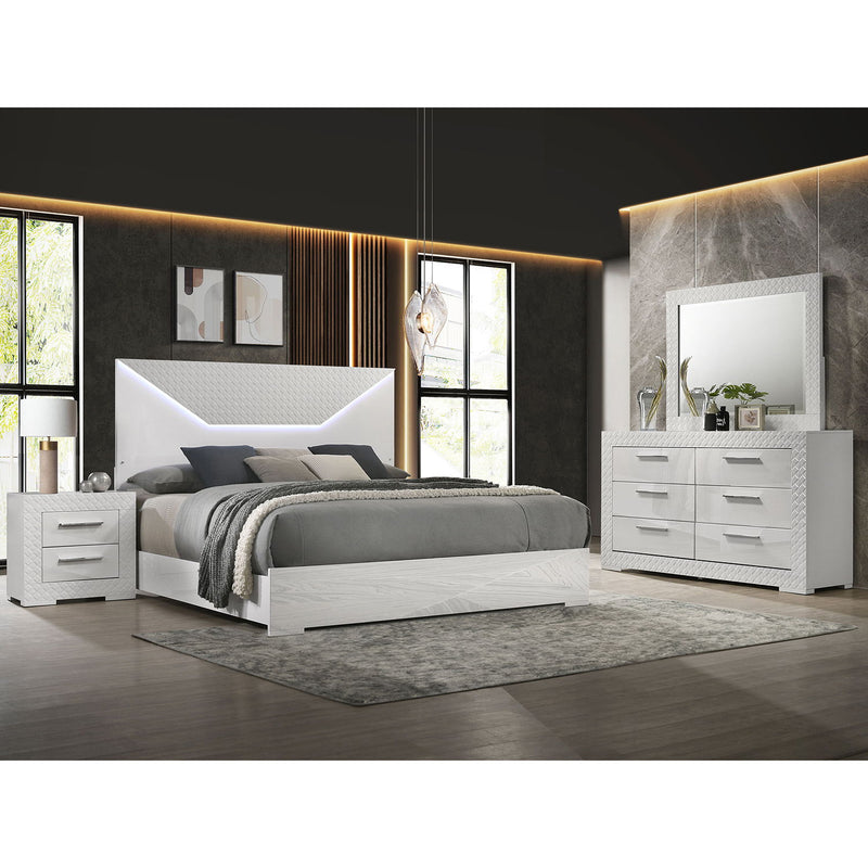 Pierce - 4 Piece Bedroom Set With LED Lighting