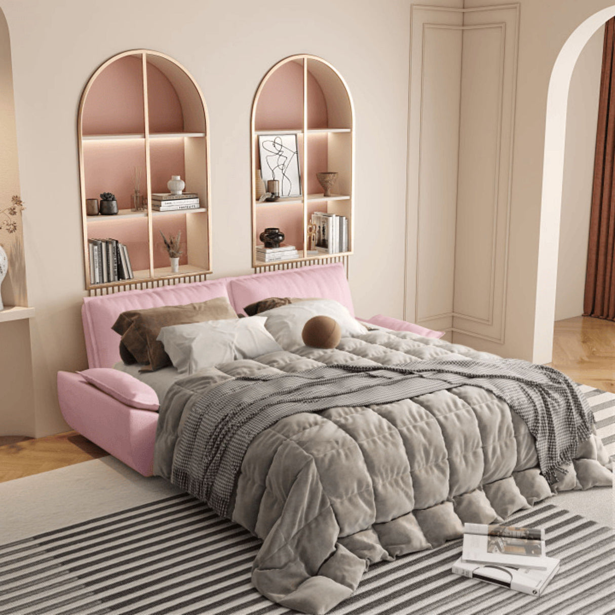 Pull Out Sleeper Sofa Bed, 3 In 1 Multi Functional