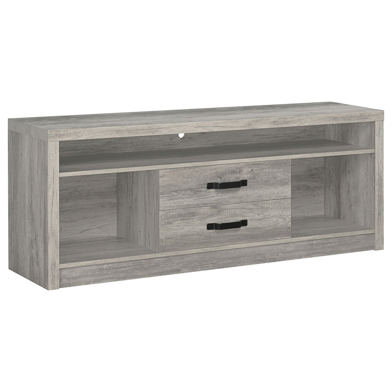Bergeron - 2 Drawer TV Stand - Driftwood