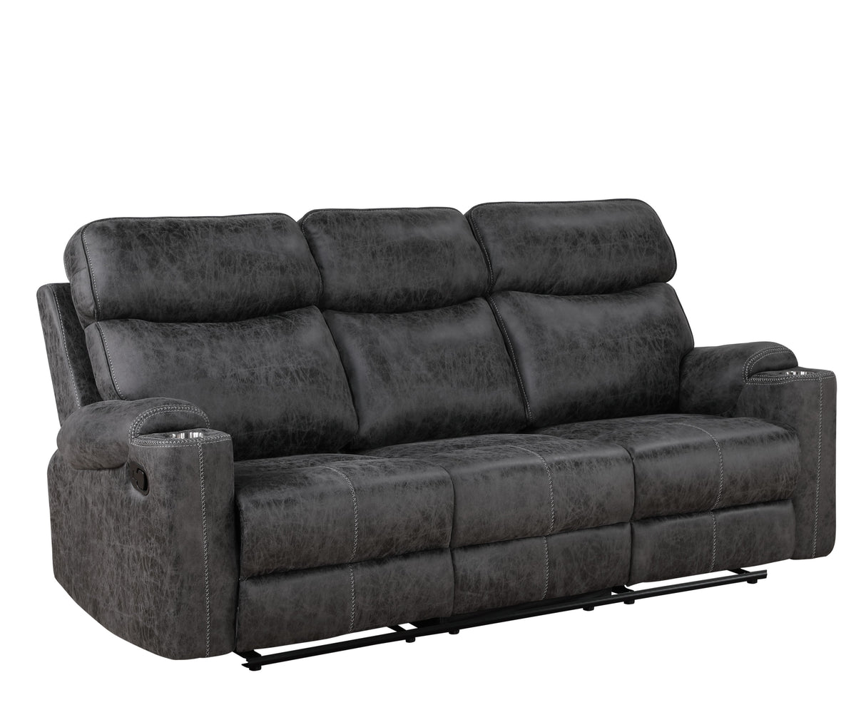 Hirah - 3 Piece Living Room Set - Dark Gray