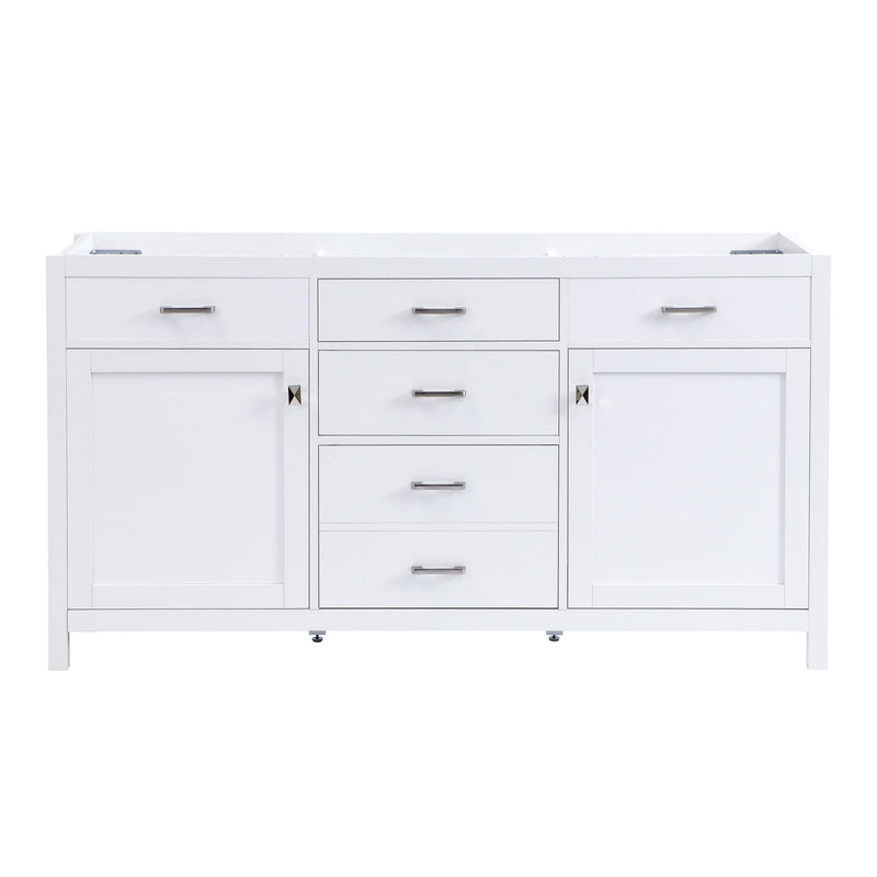 Bathroom Vanity Cabinet Only With Soft Closing Doors & Drawers, Adjustable Shelves - White