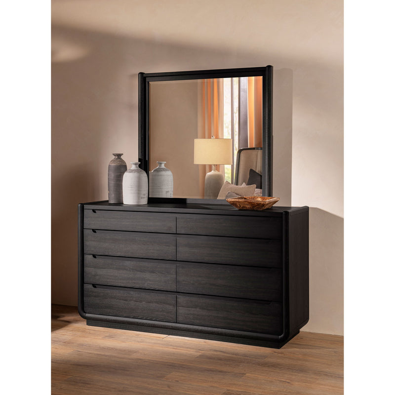 Bangor - 8 Drawer Dresser With Mirror Set - Black