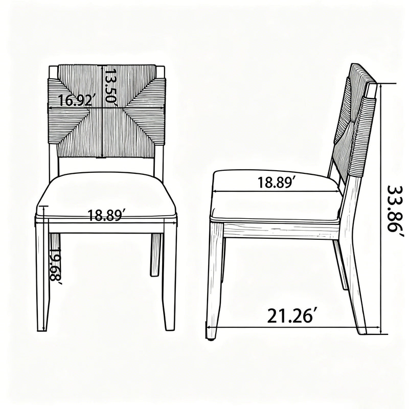 French Country Dining Chairs (Set of 2)