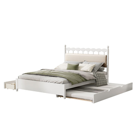 Storage Platform Bed With 2 Big Drawers & Trundle