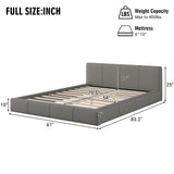 Stylish Upholstered Bed With Birch Wood Frame
