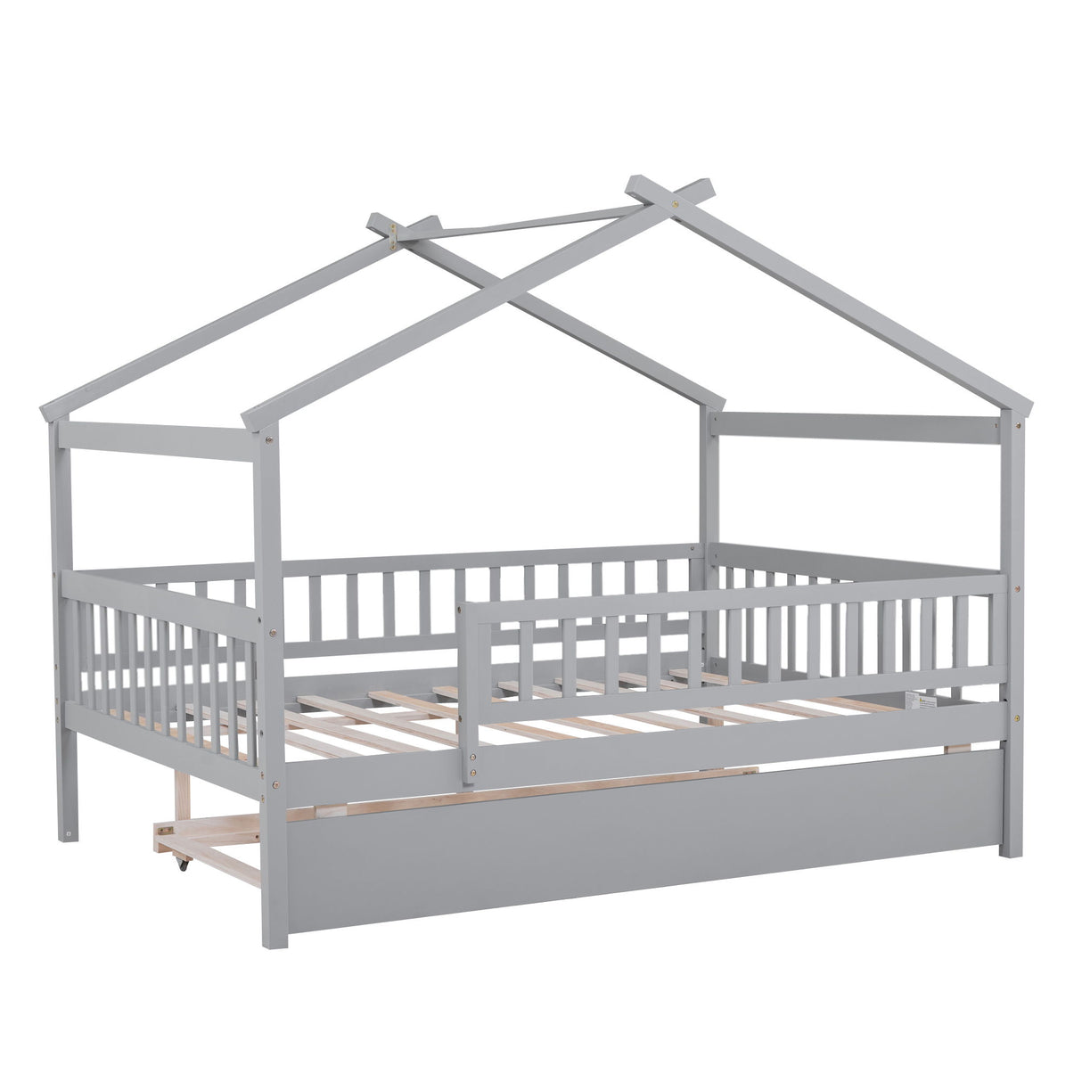 Creativity House Bed With Twin Size Trundle
