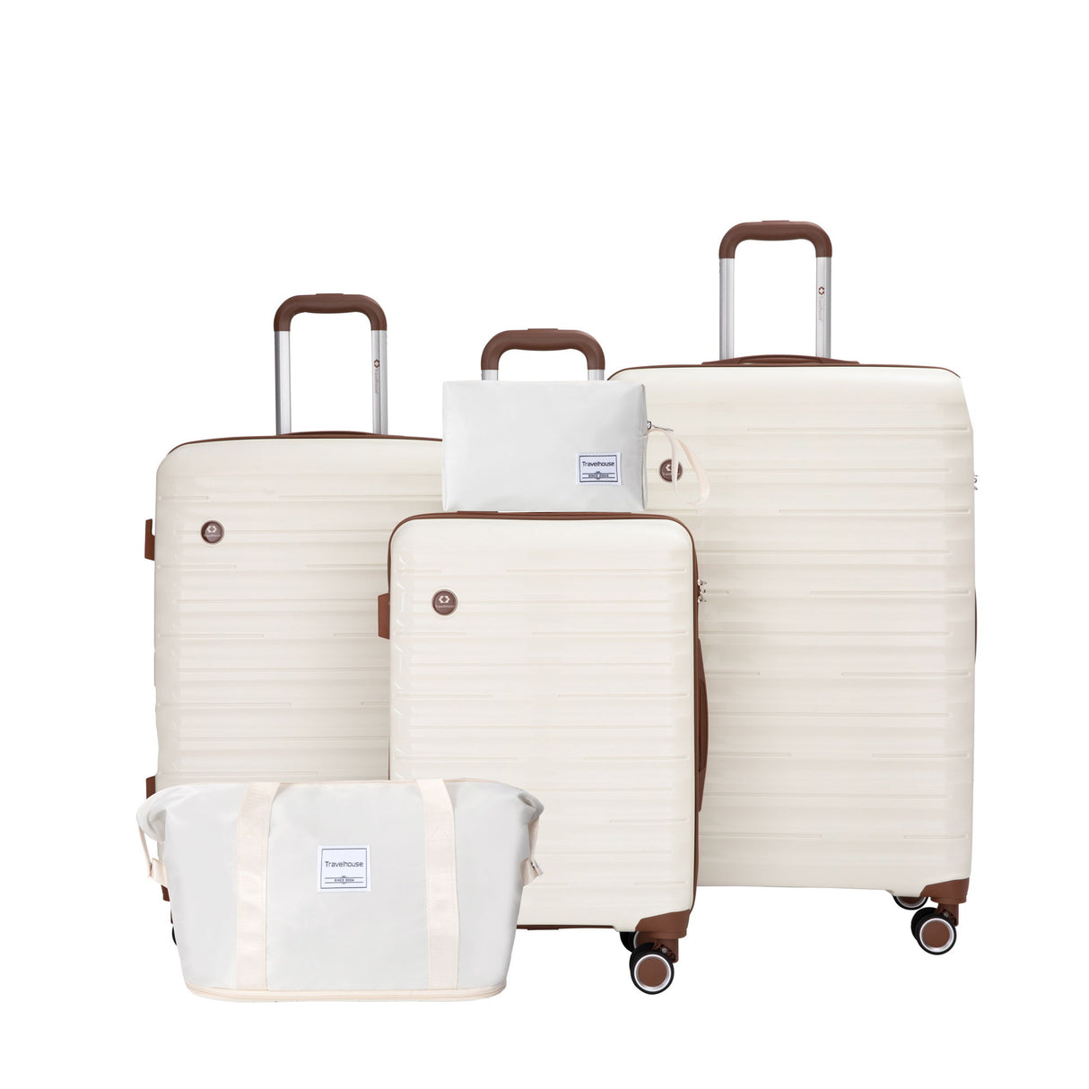 5 Piece Set Hardshell Carry On Luggage Set With Tsa Lock