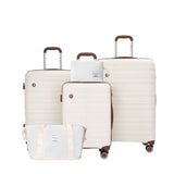 5 Piece Set Hardshell Carry On Luggage Set With Tsa Lock