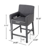 Serenitia - Upholstered Counter Chair With Straight Arm