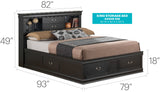Louis Phillipe - Bookcase Storage Bed