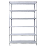 6 Tier 6000Lbs Capacity Nsf Metal Shelf Wire Shelving Unit, Heavy Duty Adjustable Storage Rack With Wheels & Shelf Liners For Commercial Grade Utility Steel Storage Rack