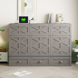 Murphy Bed With Large Drawers And USB Ports