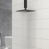 8" Square Rain Shower Head, Ceiling / Wall Mount Stainless Steel Bath Fixture