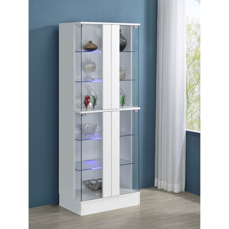 Gilbert - 4 Door LED Curio Display Cabinet