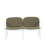 Luna - Outdoor Patio Loveseat - White / Green