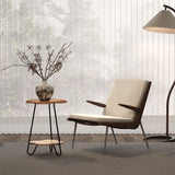 Petal Shape Accent Side Table - Acacia Wood