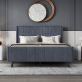 Upholstered Platform Bed Velvet