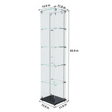 Premium 5 Tier Glass Display Case With 5 Dynamic LED Modes