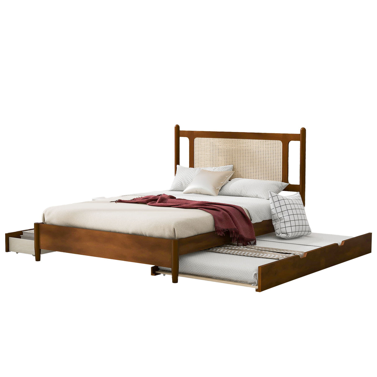 Platform Bed With 2 Big Drawers & Trundle