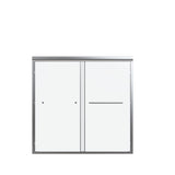 Semi-Frameless Double Sliding Shower Door, Bypass Shower Door, 1 / 4" (6Mm) Thick SGCC Tempered Glass Door