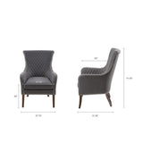 Heston - Accent Chair With Quilted Back And Nailheads - Gray