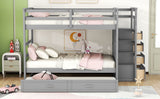 Bunk Bed With Twin Size Trundle And Staircase