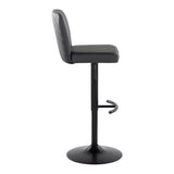 Henry - Contemporary Adjustable Barstool & Swivel With Rounded T Footrest (Set of 2)