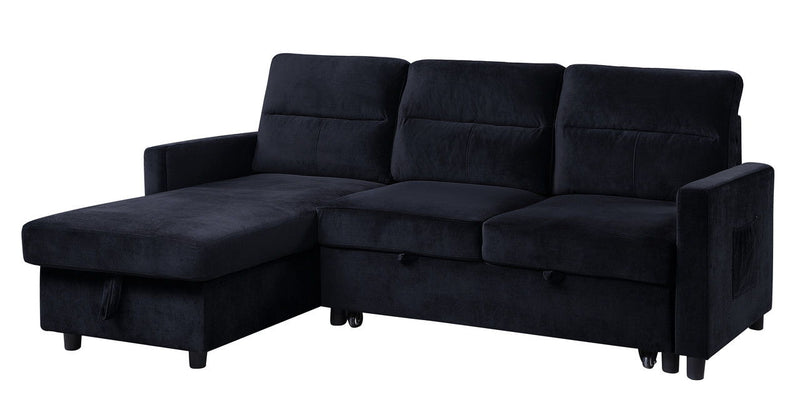 Ivy - Reversible Sleeper Sectional Sofa With Storage Chaise And Side Pocket