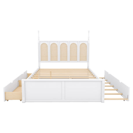 Platform Bed With With 2 Big Drawers With Trundle