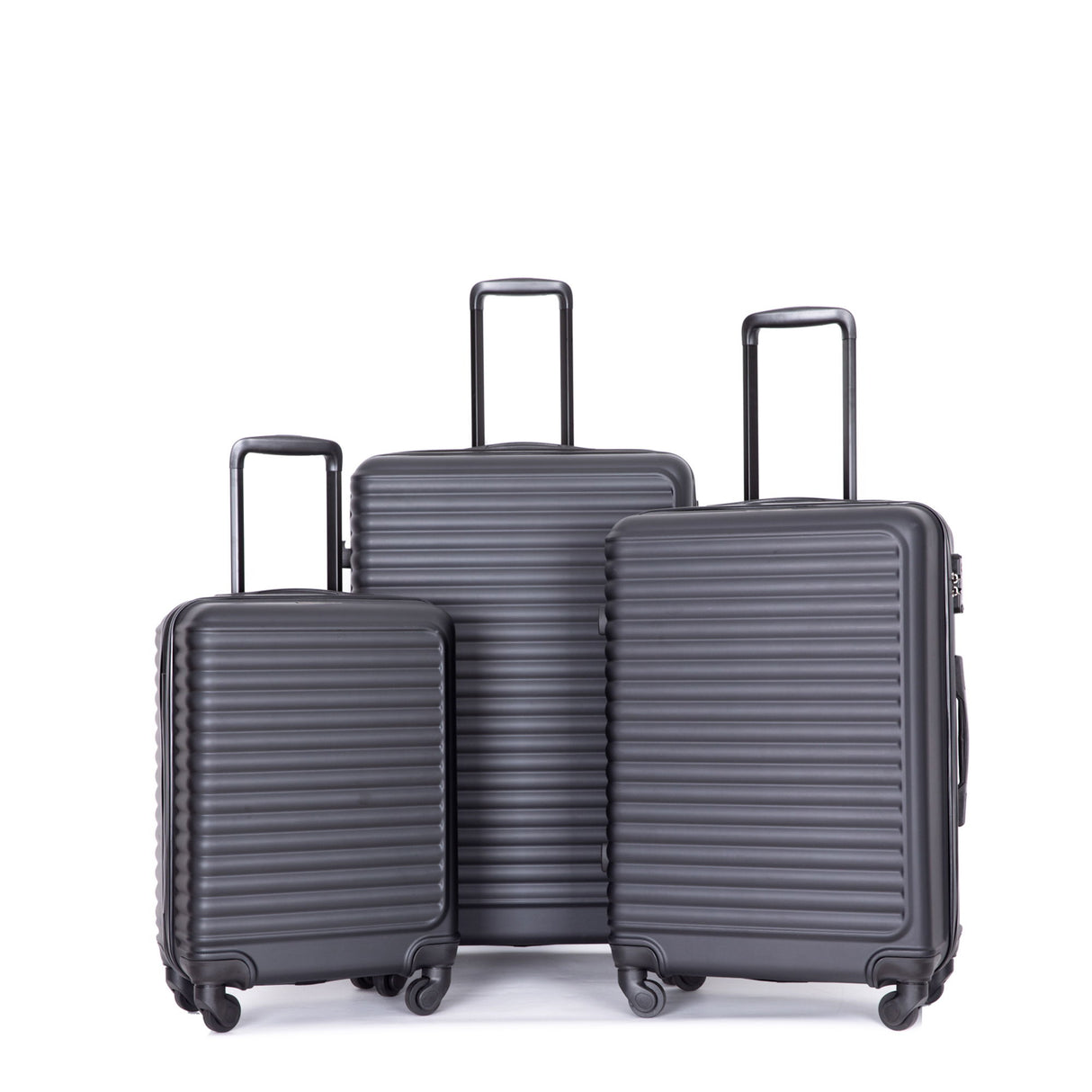 3 Piece Luggage Sets Lightweight Suitcase With Two Hooks, Spinner Wheels, Tsa Lock