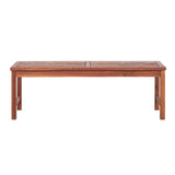 Modern Slat Top Solid Wood Patio Bench
