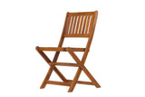 3 Piece Acacia Bistro Set, Folding Patio Furniture With 1 Coffee Table And 2 Foldable Chairs