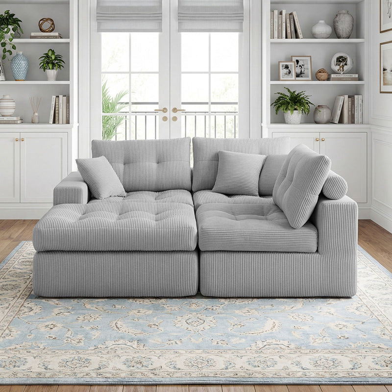 Corner Chaise L-Shaped Sectional Sofa Bed
