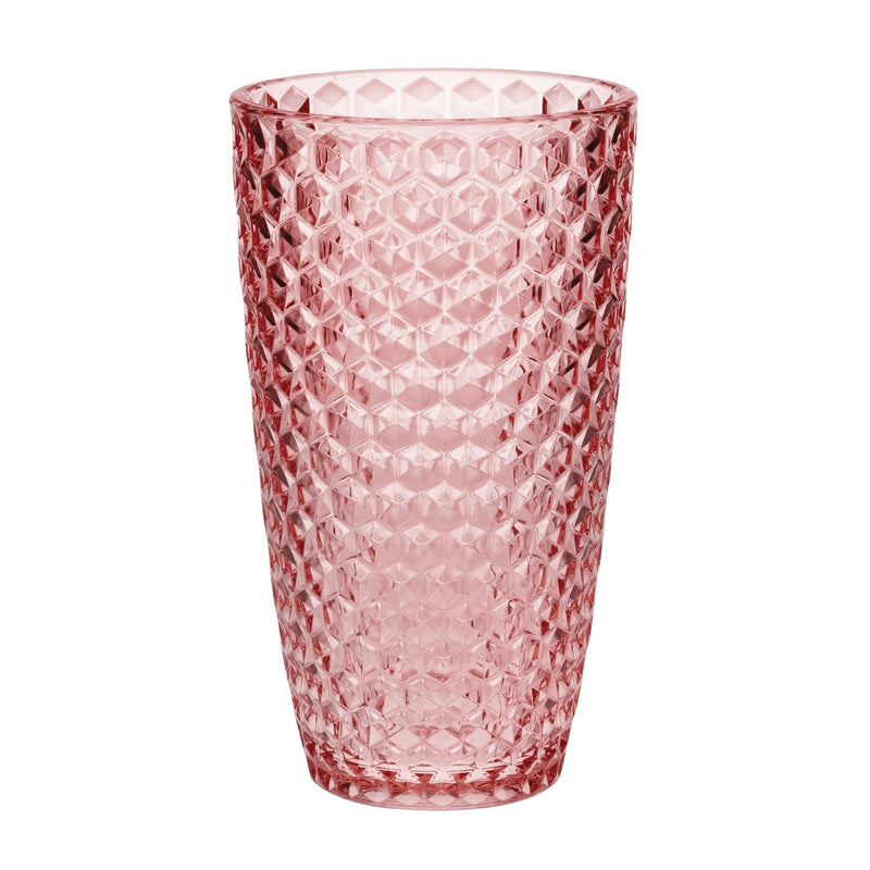 Leading Ware Diamond Cut Acrylic Drinking Glasses (Set of 4)